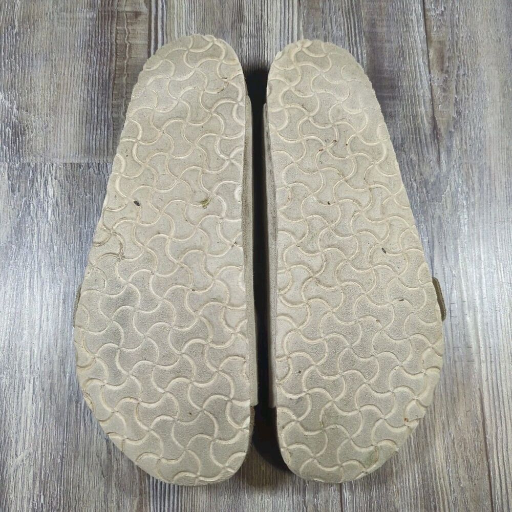 BIRKENSTOCK Arizona Tan Beige Birko-Flor Mens Slip On Sandals Size EU 45 US 12 - Picture 10 of 12